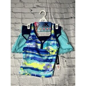 Swimsuit Set Girl's‎ 3 Piece Zeroxposur UPF 30+ 10/12 NWT